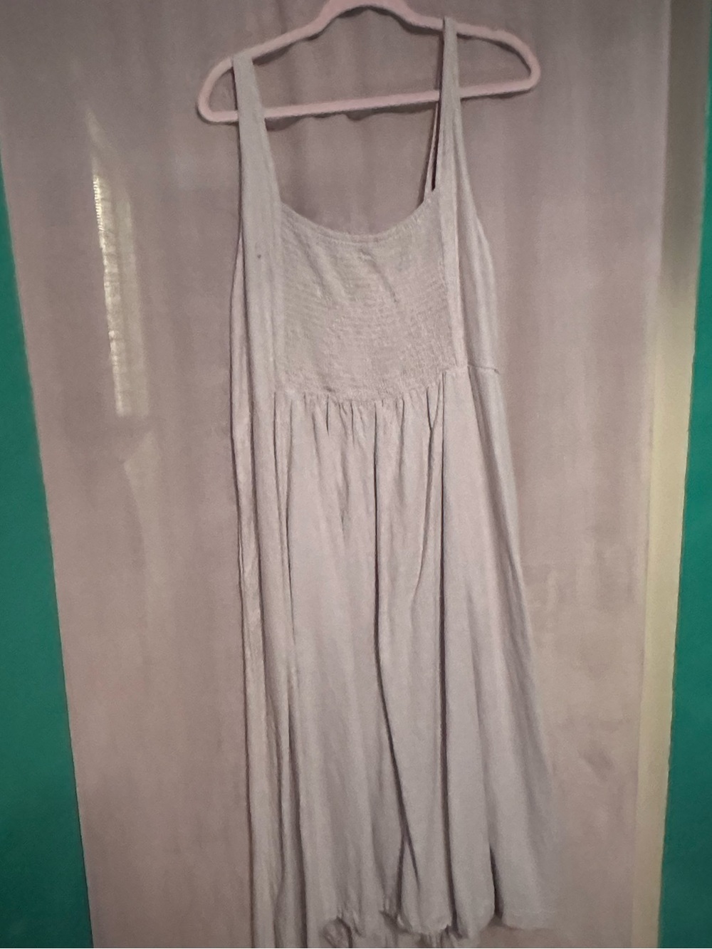 Old Navy Neutral Linen Midi Dress - Picture 5 of 8